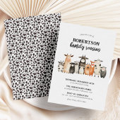 Grappige Koe Familiereünie Kaart