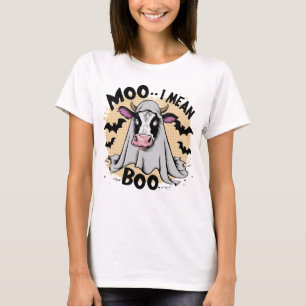 Grappige Koe Geest Halloween Grappenmaker T-shirt