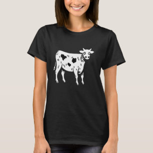 Grappige Koe Grafische Boer Landbouw Dier Silhouet T-shirt