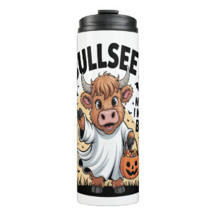 Grappige Koe Halloween Thermosbeker
