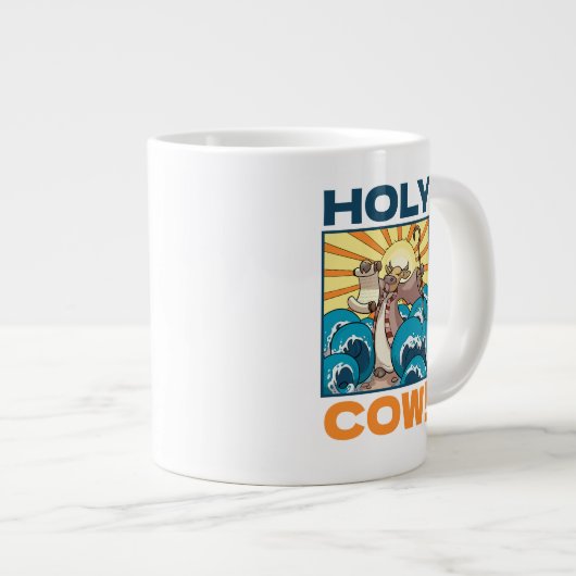 Grappige Koe Heilige Koe! Visuele Woordspeling Die Grote Koffiekop (Voorkant rechts)