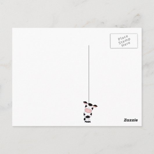 Grappige Koe Je bent 40 jarig Briefkaart (Achterkant)