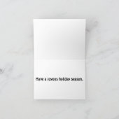 Grappige Koe Kerstboom Pun Abstract Kaart (Binnen)