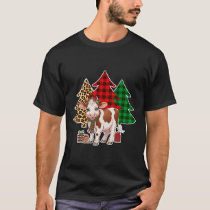 Grappige Koe Kerstboom Xmas Koe Lovers Mannen Vrou T-shirt