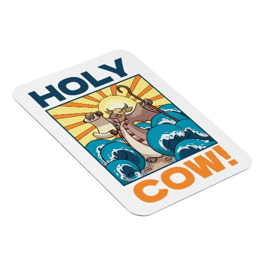 Grappige Koe, Koe! Visual Pun Animal Cartoon Magneet (Rechterzijde)