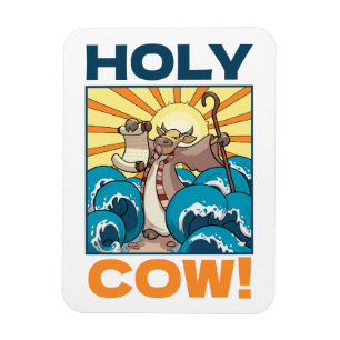 Grappige Koe, Koe! Visual Pun Animal Cartoon Magneet