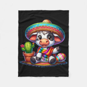 Grappige Koe Koeien Lovers Boer Cinco de Mayo Mann Fleece Deken