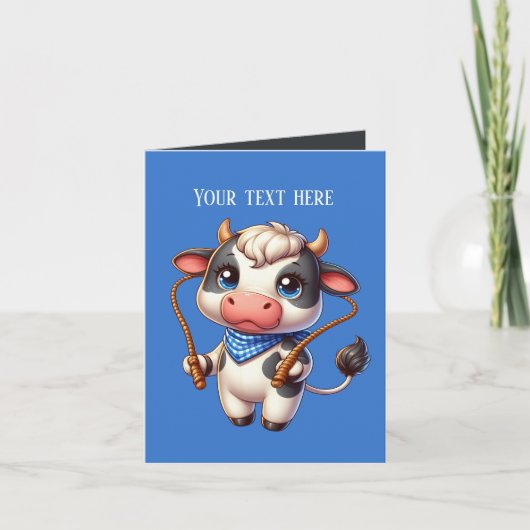 Grappige koe liefhebbers aanpasbaar kaart (Voorkant)
