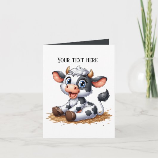Grappige koe liefhebbers aanpasbaar kaart (Voorkant)