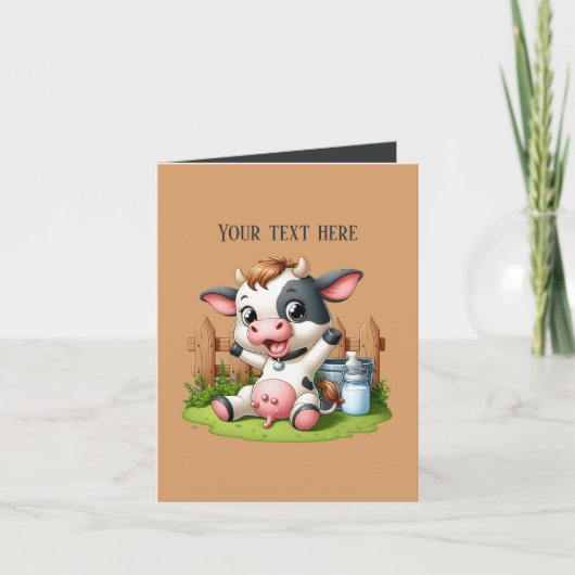 Grappige koe liefhebbers aanpasbaar kaart (Voorkant)