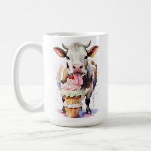 Grappige Koe likken cupcakes voor Koe liefhebbers Koffiemok