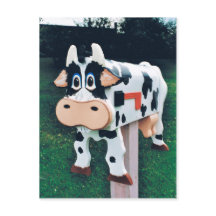 Grappige koe mailbox foto