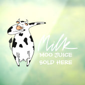 Grappige Koe Melk Moo Sap Te Koop Hier Raamsticker (Vel 3)