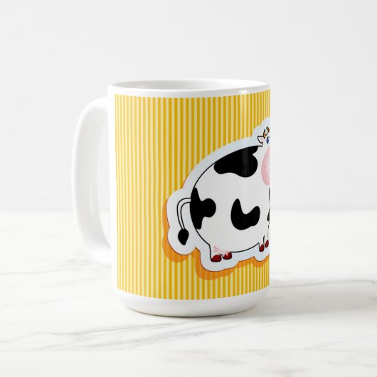 Grappige koe, mok (Voorkant links)