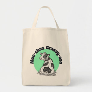 Grappige koe Moo-chas Gras-achtige dank je wel boo Tote Bag