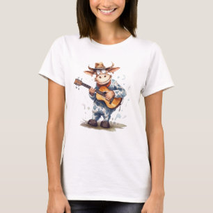 GRAPPIGE KOE MUZIKANT T-SHIRT