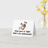 Grappige koe notecards kaart (Gele Bloem)