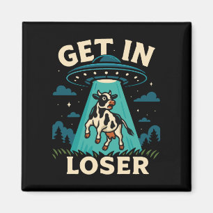 Grappige Koe ontvoering door ufo Magneet
