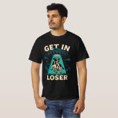 Grappige Koe ontvoering door ufo T-shirt (Voorkant volledig)