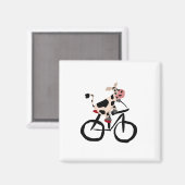 Grappige Koe op Fiets Magneet (Voorkant / Achterkant)