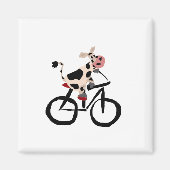 Grappige Koe op Fiets Magneet (Voorkant)