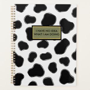 Grappige Koe Print Kantoor Essentials-Boss Babe Vi Planner