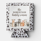 Grappige Koe Print Land Familiereünie Blikjeskoeler (Voorkant)