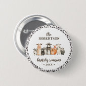 Grappige Koe Print Land Familiereünie Ronde Button 5,7 Cm (Voorkant /achterkant)
