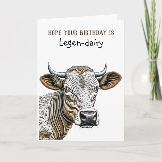 Grappige Koe Puns Verjaardag voor iedereen Kaart (Voorkant)