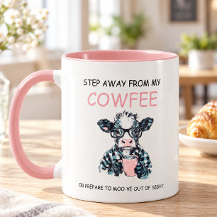 Grappige Koe Raak Mijn Koffie Aan, Ik Sla Je Mok
