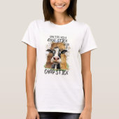 Grappige Koe Sarcasme T-shirt (Voorkant)
