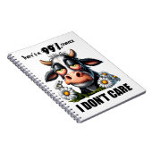 Grappige Koe sarcastisch citaat en Gezegden Notitieboek (Rechterzijde)