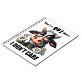 Grappige Koe sarcastisch citaat en Gezegden Notitieboek (Linkerzijde)