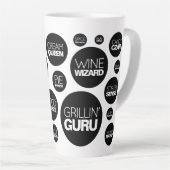 Grappige Koe Spots Cook Chef Job Titels Latte Mok (Rechterhoek)