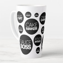 Grappige Koe Spots Cook Chef Job Titels Latte Mok