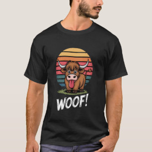 Grappige Koe Stier Vee Ossen Stier Vintage Zonsond T-shirt