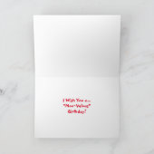 Grappige Koe Verjaardagskaart Kaart (Binnen)