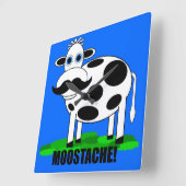grappige koe vierkante klok (Hoek)