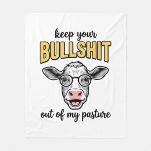 Grappige Koe Weide Vintage Shirt Ontwerp_1 Fleece Deken
