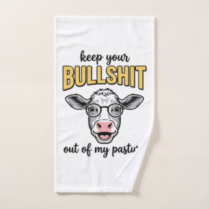 Grappige Koe Weide Vintage Shirt Ontwerp_1 Handdoek