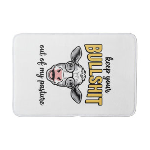 Grappige Koe Weiland Vintage Shirt Ontwerp_1 Badmat