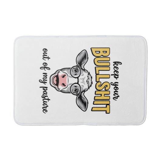 Grappige Koe Weiland Vintage Shirt Ontwerp_1 Badmat (Voorkant)