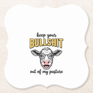 Grappige Koe Weiland Vintage Shirt Ontwerp_1 Kartonnen Onderzetters