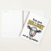 Grappige Koe Weiland Vintage Shirt Ontwerp_1 Planner (Display)