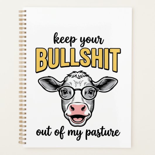 Grappige Koe Weiland Vintage Shirt Ontwerp_1 Planner (Voorkant)