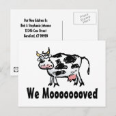 Grappige Koe Wijziging van adres Briefkaart (Voorkant / Achterkant)