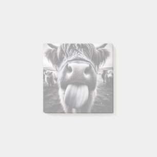 Grappige Koe Zwart-wit Post-it® Notes