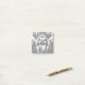 Grappige Koe Zwart-wit Post-it® Notes (Op bureau)