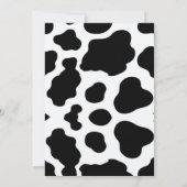 Grappige koe zwart-wit Verjaardagsuitnodiging Kaart (Achterkant)
