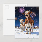 grappige koeien briefkaart (Voorkant / Achterkant)
